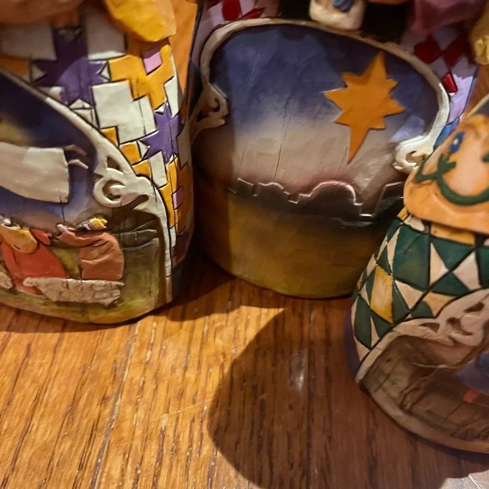 Jim Shore Colorful Three Wise Men Figurines